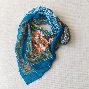 Love bead tassel patchwork scarf